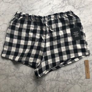 Reformation Jamaica Shorts Buffalo Plaid Linen
